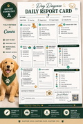 Dog Daycare Report Card Template | Doggy Daycare Daily Report Form