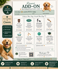Resort Add-On Recommendation Card Template | Dog Boarding Upsell Form