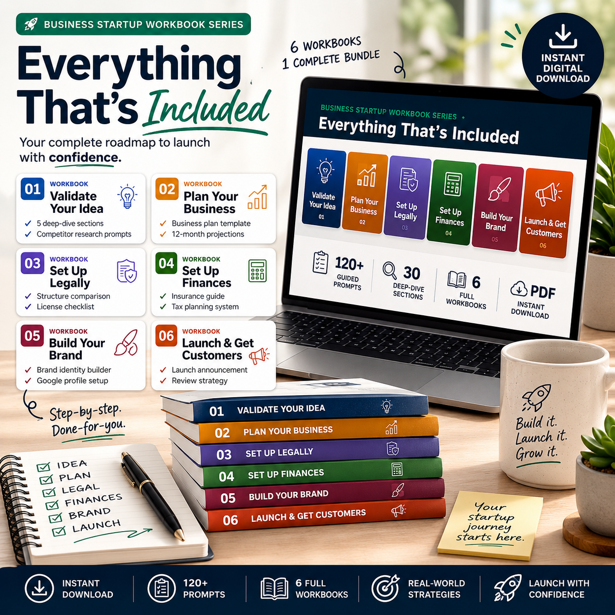The Complete 6-Workbook Bundle for Start Ups!