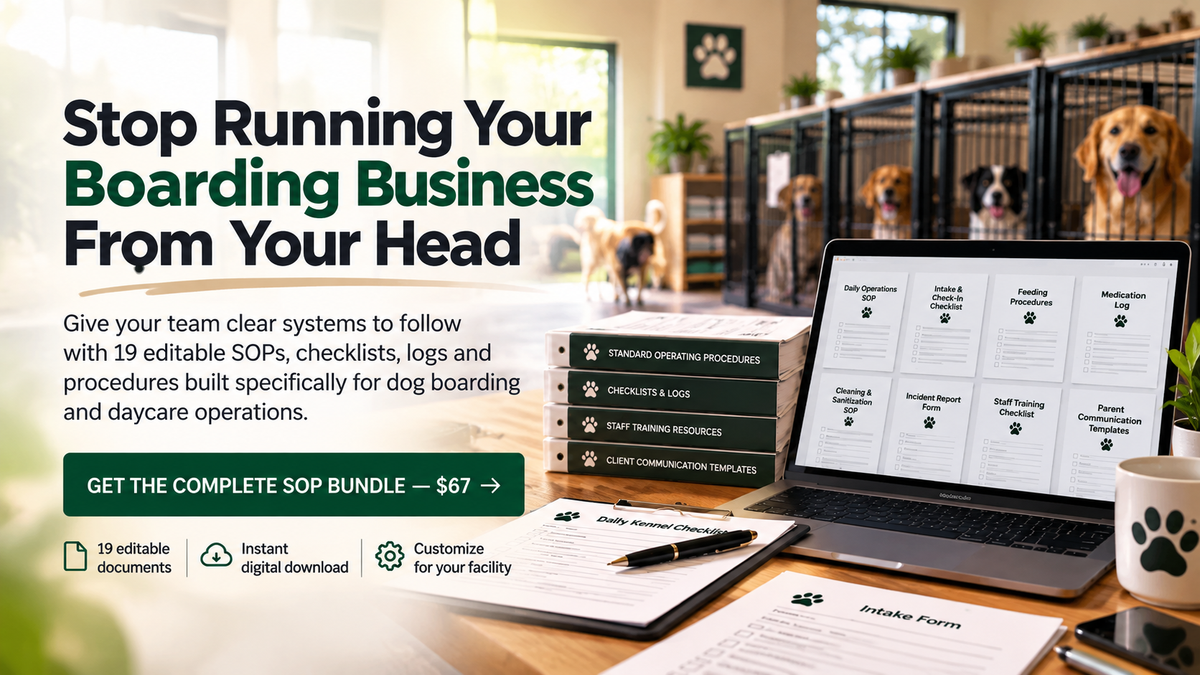 Dog Boarding & Daycare SOP Bundle – The Practical Founder