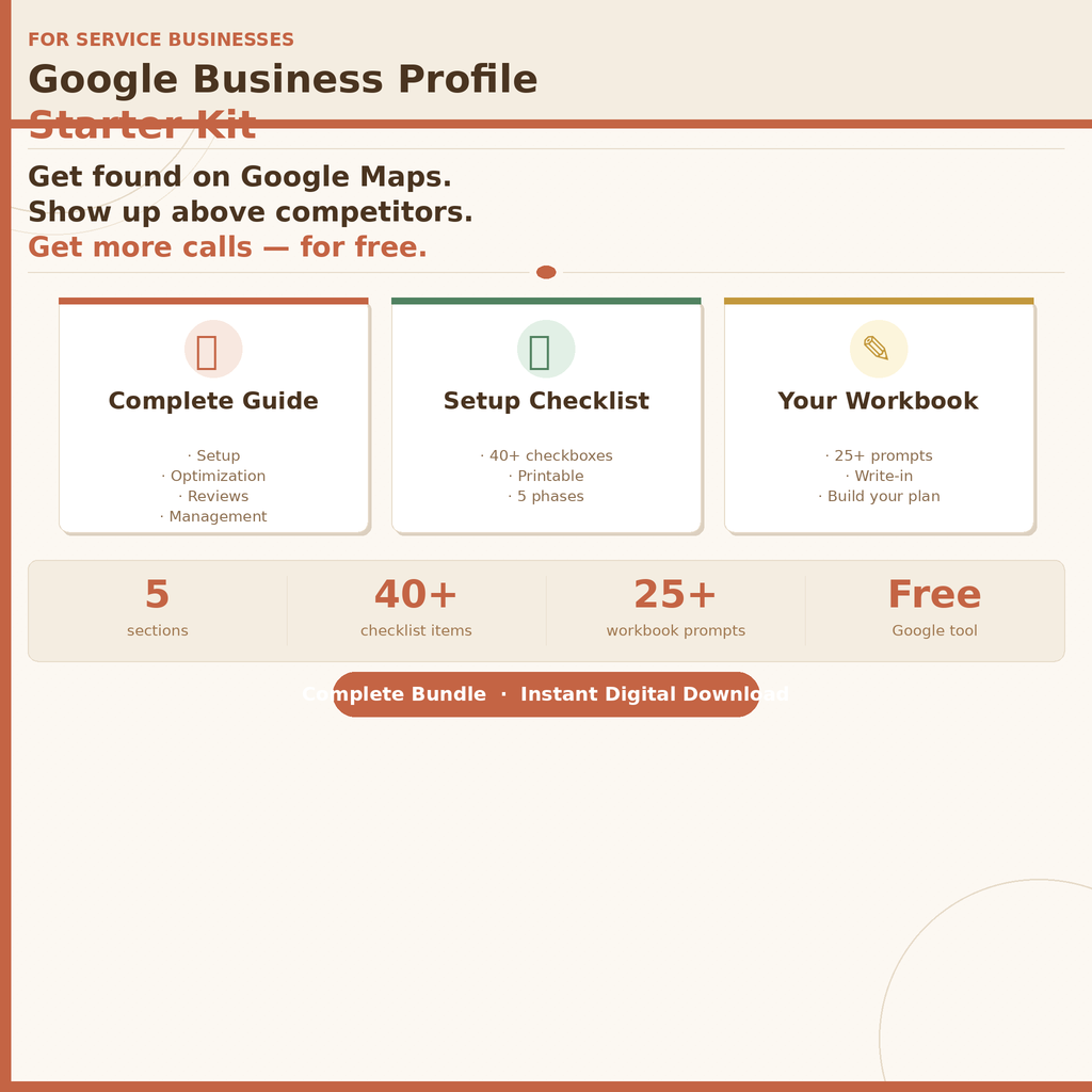 Google Business Profile Starter Kit — For Service Businesses
