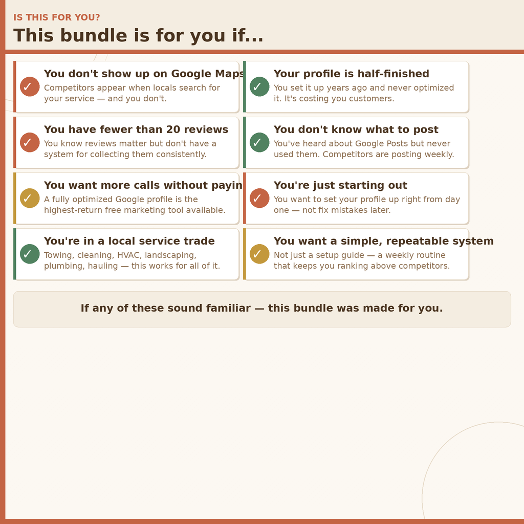 Google Business Profile Starter Kit — For Service Businesses