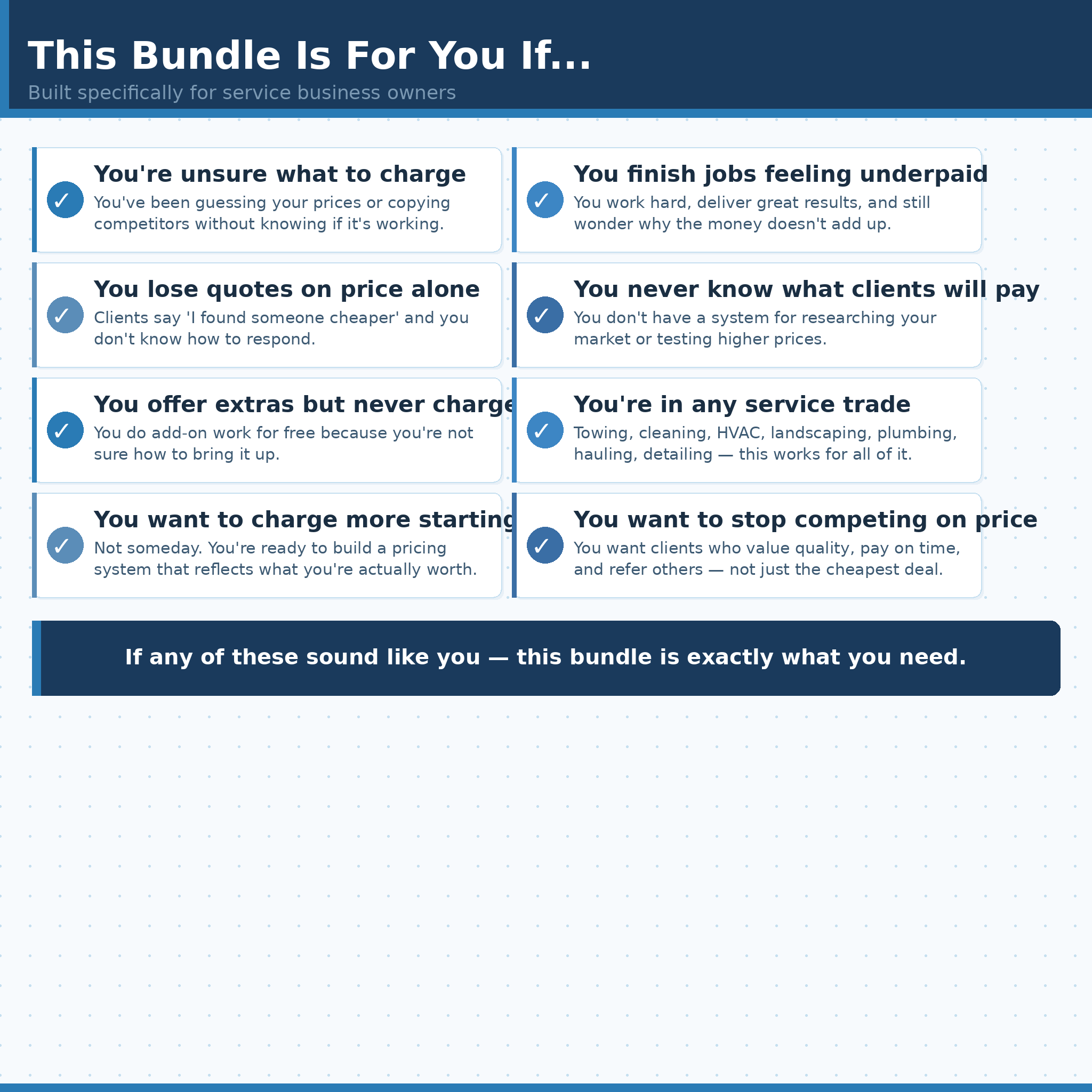 One Complete Pricing System- Focus on Service Based Businesses