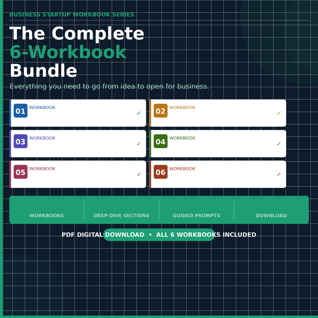 The Complete 6-Workbook Bundle for Start Ups!