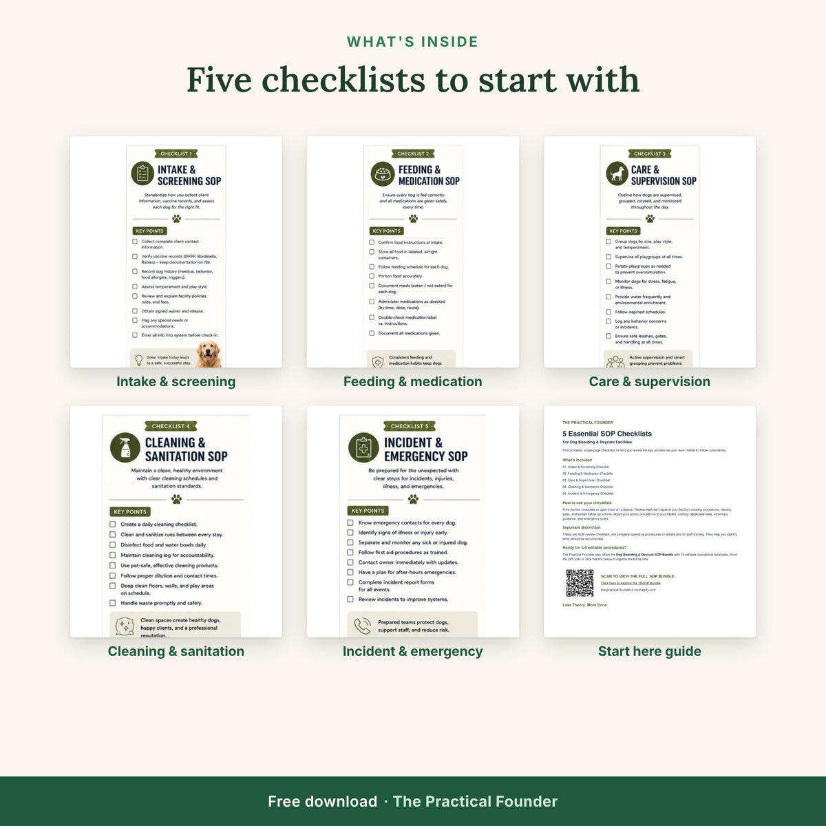 FREE: 5 Essential SOP Checklists for Dog Boarding & Daycare Facilities