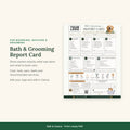 Dog Grooming Report Card Template | Groomer Client Communication Form