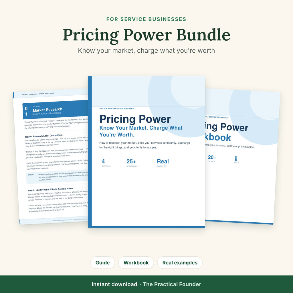 Pricing Power Bundle | Complete Pricing System for Service Businesses
