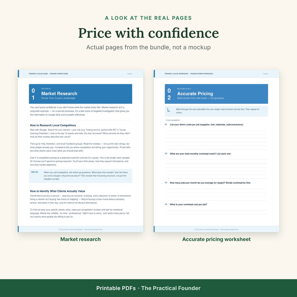 Pricing Power Bundle | Complete Pricing System for Service Businesses