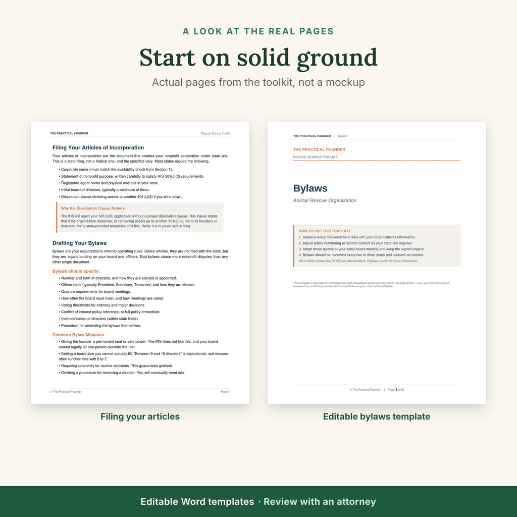 Rescue Startup Toolkit: Start Your Animal Rescue the Right Way