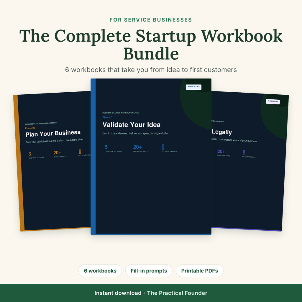 The Complete 6-Workbook Bundle for Start Ups!