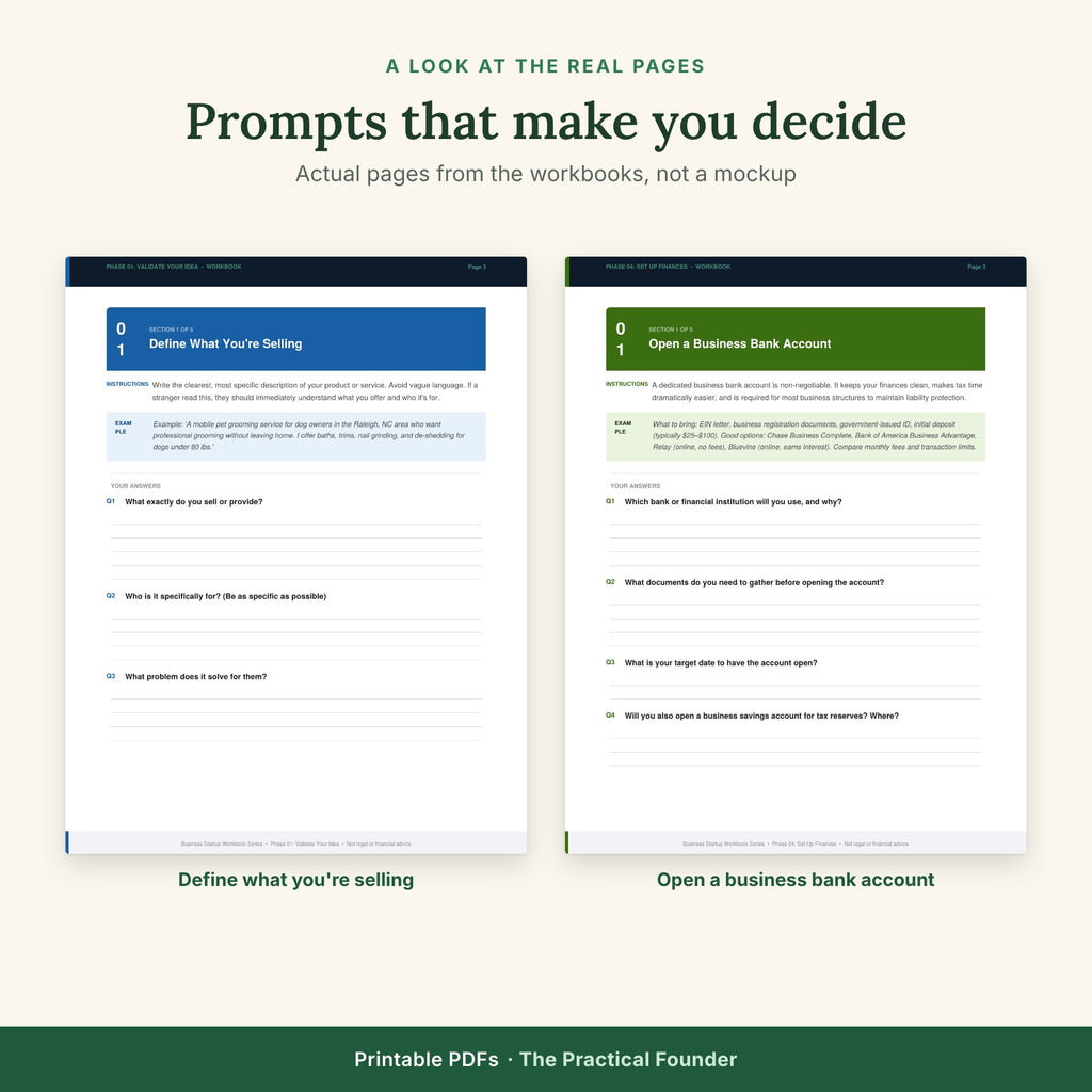 The Complete 6-Workbook Bundle for Start Ups!